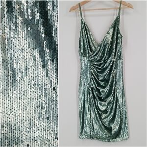 Akira Sequin Split Cocktail Dress